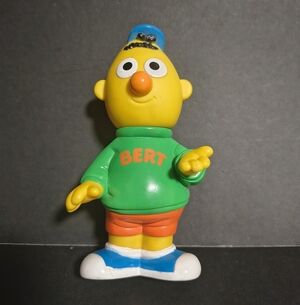 Vintage Sesame Street Baby Bert 5 3/4" PVC Figure Collectible Jim Henson 90s